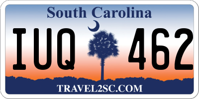 SC license plate IUQ462