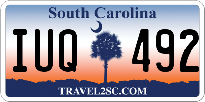 SC license plate IUQ492