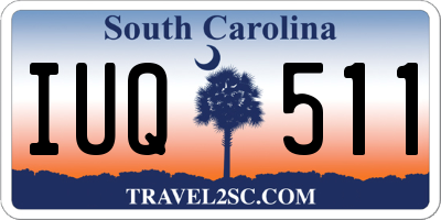 SC license plate IUQ511