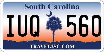 SC license plate IUQ560