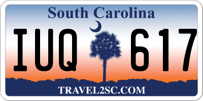SC license plate IUQ617