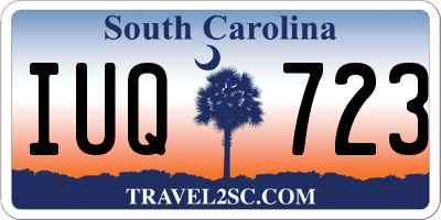 SC license plate IUQ723