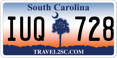 SC license plate IUQ728