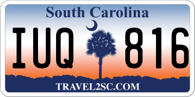 SC license plate IUQ816