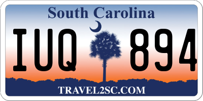 SC license plate IUQ894