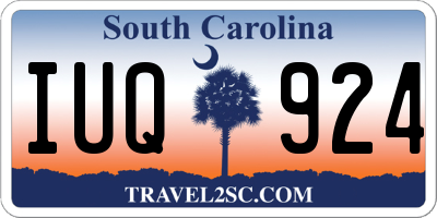 SC license plate IUQ924