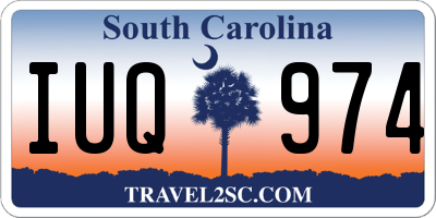 SC license plate IUQ974