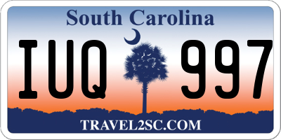 SC license plate IUQ997