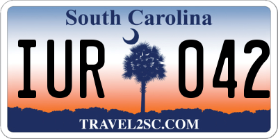 SC license plate IUR042