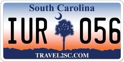 SC license plate IUR056
