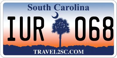SC license plate IUR068