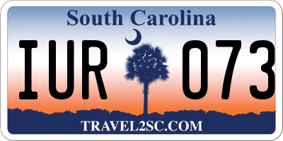 SC license plate IUR073