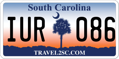SC license plate IUR086