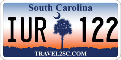 SC license plate IUR122