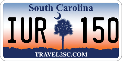 SC license plate IUR150