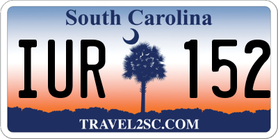 SC license plate IUR152