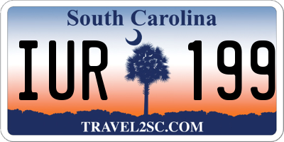 SC license plate IUR199