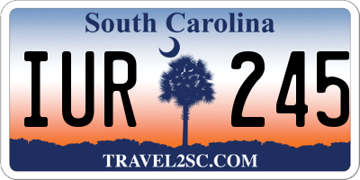 SC license plate IUR245