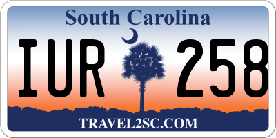 SC license plate IUR258