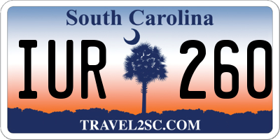 SC license plate IUR260