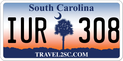 SC license plate IUR308