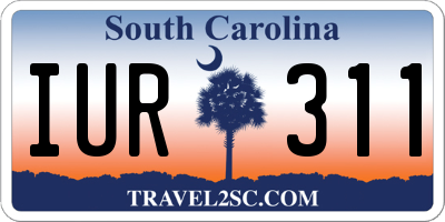 SC license plate IUR311