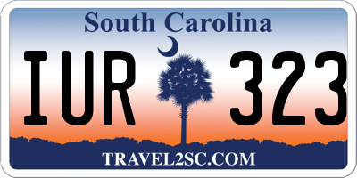 SC license plate IUR323