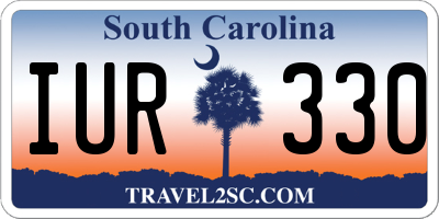 SC license plate IUR330