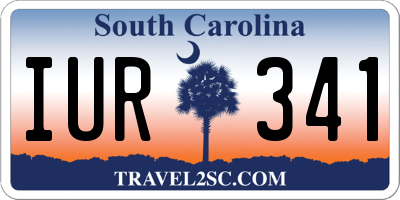 SC license plate IUR341