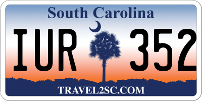 SC license plate IUR352