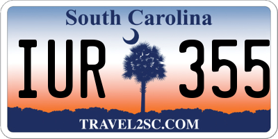 SC license plate IUR355