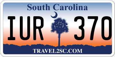 SC license plate IUR370