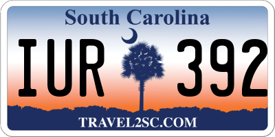 SC license plate IUR392