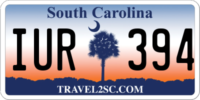 SC license plate IUR394