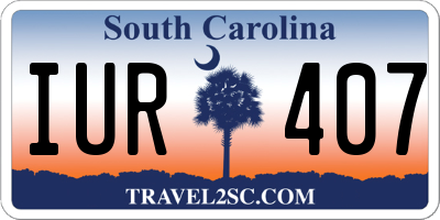 SC license plate IUR407