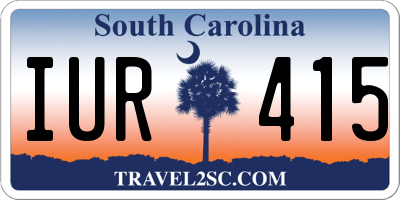 SC license plate IUR415