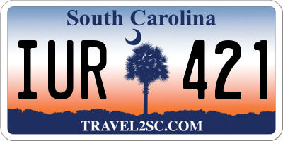 SC license plate IUR421