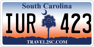 SC license plate IUR423