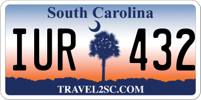 SC license plate IUR432