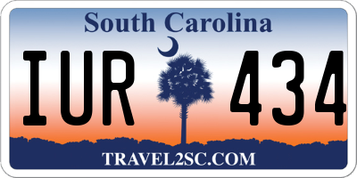SC license plate IUR434
