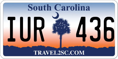 SC license plate IUR436