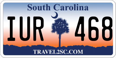 SC license plate IUR468