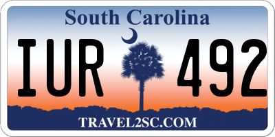 SC license plate IUR492