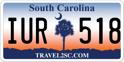 SC license plate IUR518