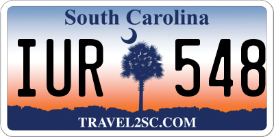 SC license plate IUR548