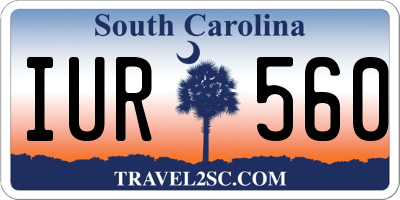 SC license plate IUR560