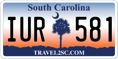 SC license plate IUR581