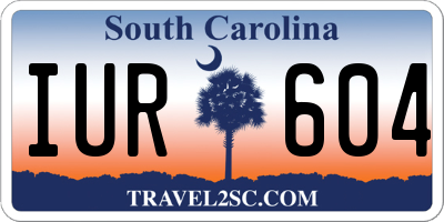 SC license plate IUR604