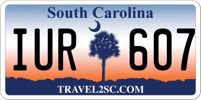 SC license plate IUR607