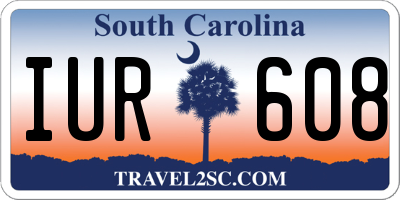 SC license plate IUR608